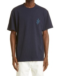 JW Anderson Anchor Logo Patch Cotton T Shirt