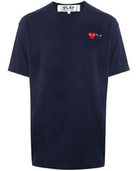 Comme Des Garcons Play Comme Des Garons Play Double Heart Appliqud T Shirt