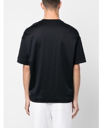 Emporio Armani Embroidered Graphic Cotton T Shirt
