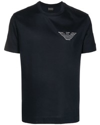 Emporio Armani Embroidered Logo Cotton T Shirt