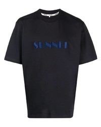 Sunnei Embroidered Logo Cotton T Shirt