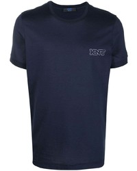 Kiton Embroidered Logo Short Sleeve T Shirt