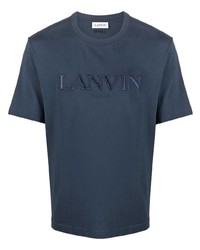 Lanvin Embroidered Logo Short Sleeved T Shirt