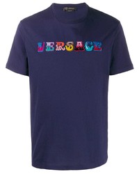 Versace Embroidered Logo T Shirt