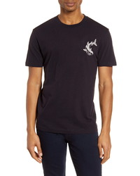 French Connection Embroidered Shark T Shirt