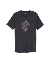 French Connection Embroidered Wolf T Shirt