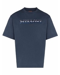Missoni Embroidered Zigzag Logo Cotton T Shirt