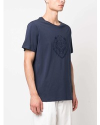 Billionaire Lion Embroidered Cotton T Shirt