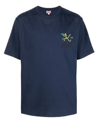 Kenzo Logo Embroidered Cotton T Shirt