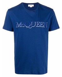 Alexander McQueen Logo Embroidered Short Sleeve T Shirt