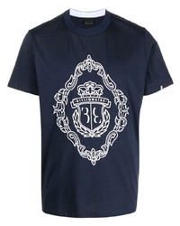 Billionaire Logo Embroidered Short Sleeve T Shirt