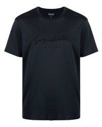 Giorgio Armani Logo Embroidered T Shirt