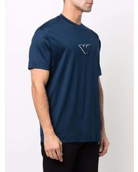 Emporio Armani Logo Patch Cotton T Shirt