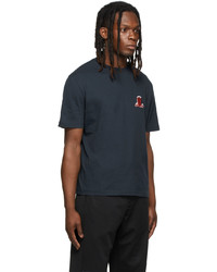 Lanvin Navy Classic Embroidered T Shirt