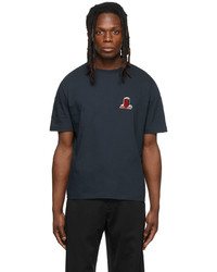 Lanvin Navy Classic Embroidered T Shirt