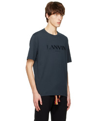 Lanvin Navy Embroidered T Shirt