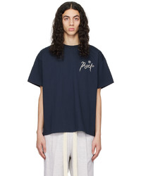Recto Navy Embroidered T Shirt