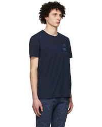 Etro Navy Embroidery T Shirt
