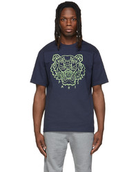 Kenzo Navy Green Seasonal Tiger T Shirt