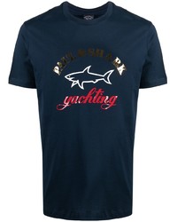Paul & Shark Shark Logo Embroidered T Shirt