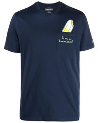 MC2 Saint Barth X Algida Lemonissimo Slogan Embroidered T Shirt