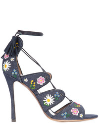 Tabitha Simmons Floral Embroidery Honor Sandals