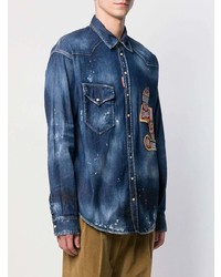 DSQUARED2 Western Embroidered Patches Shirt