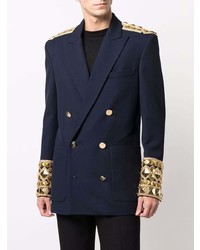 Balmain Embroidered Double Breasted Blazer