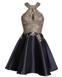 Xscape Evenings Xscape Embellished Embroidered Mikado Party Dress