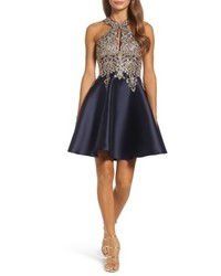 Xscape Evenings Xscape Embellished Embroidered Mikado Party Dress