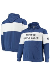 FANATICS Branded Bluewhite Toronto Maple Leafs Big Tall Colorblock Fleece Hoodie