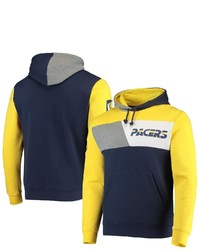 Mitchell & Ness Navy Indiana Pacers Hardwood Classics Colorblock Pullover Hoodie