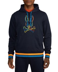 Psycho Bunny Barbon Neon Glow Embroidered Hoodie