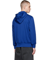 Comme Des Garcons Play Blue Polyester Hoodie