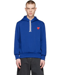 Comme Des Garcons Play Blue Polyester Hoodie