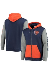Mitchell & Ness Navy Chicago Bears Team Full Zip Hoodie Jacket At Nordstrom