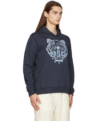 Kenzo Navy Embroidered Tiger Hoodie
