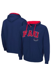 Colosseum Navy Fau Owls Arch Logo 20 Full Zip Hoodie At Nordstrom