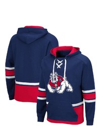 Colosseum Navy Fresno State Bulldogs Lace Up 30 Pullover Hoodie At Nordstrom