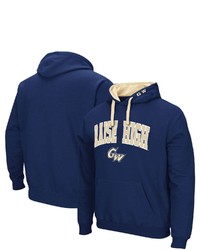 Colosseum Navy Gw Colonials Arch Logo 20 Pullover Hoodie