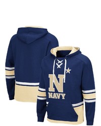 Colosseum Navy Navy Mid Lace Up 30 Pullover Hoodie