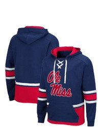 Colosseum Navy Ole Miss Rebels Lace Up 30 Pullover Hoodie