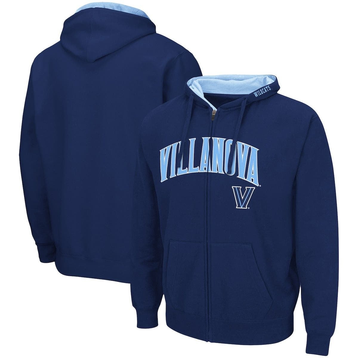 Colosseum Navy Villanova Wildcats Arch Logo 30 Full Zip Hoodie, $44 ...