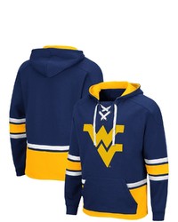 Colosseum Navy West Virginia Mountaineers Lace Up 30 Pullover Hoodie