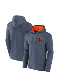 NFL X DARIUS RUCKE R Collection By Fanatics Heathered Navy Chicago Bears Waffle Knit Pullover Hoodie