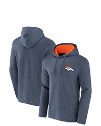 NFL X DARIUS RUCKE R Collection By Fanatics Heathered Navy Denver Broncos Waffle Knit Pullover Hoodie