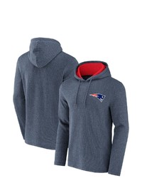 NFL X DARIUS RUCKE R Collection By Fanatics Heathered Navy New England Patriots Waffle Knit Pullover Hoodie