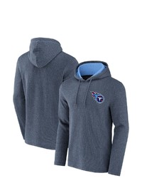 NFL X DARIUS RUCKE R Collection By Fanatics Heathered Navy Tennessee Titans Waffle Knit Pullover Hoodie