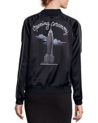 Opening Ceremony Embroidered Silk Cropped Jacket