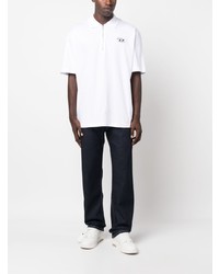 Off-White Logo Embroidered Wide Leg Jeans